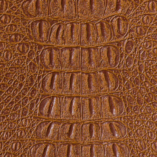 Alligator Faux Leather 20 yard roll wholesale - Saddle