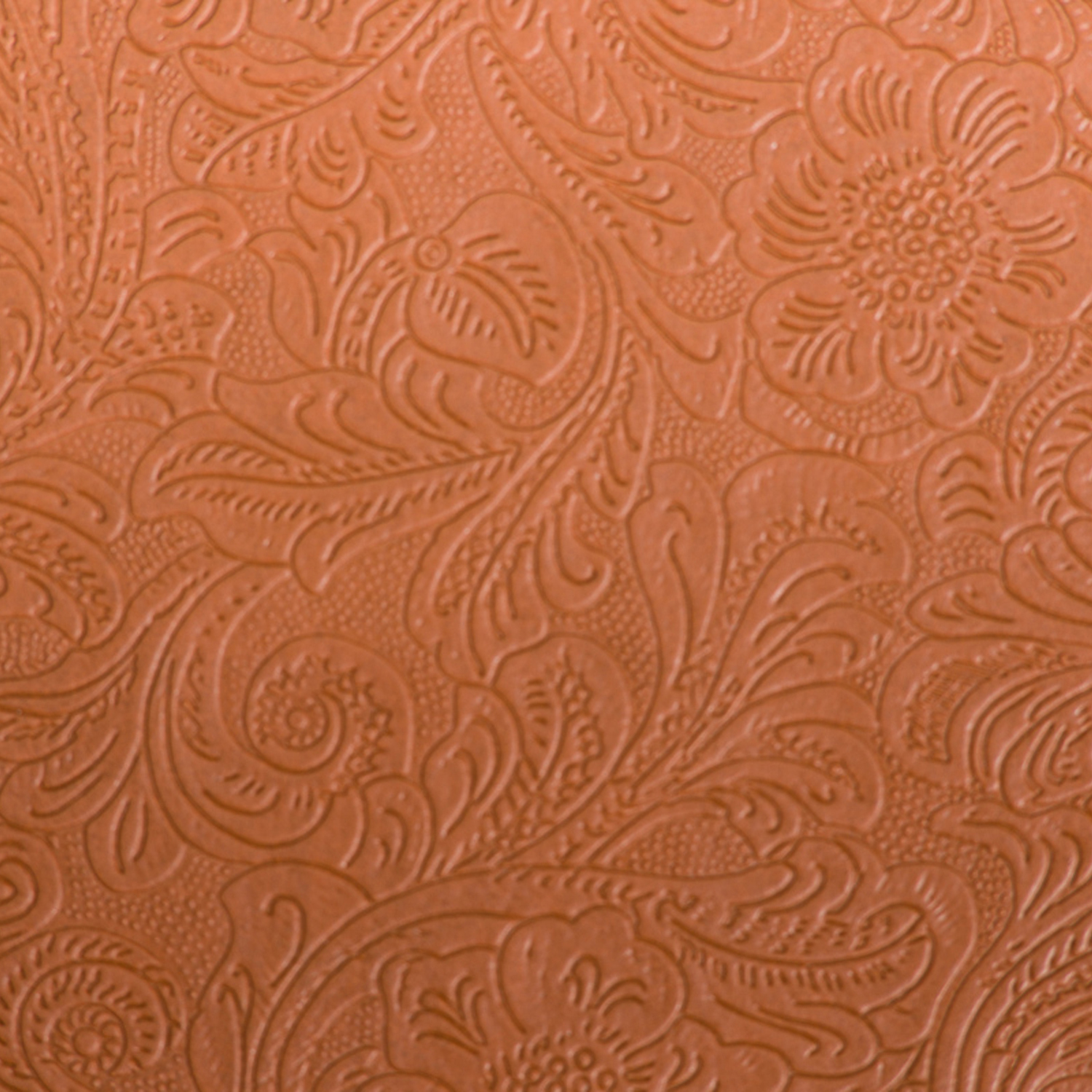 Hand Tooled Faux Leather 30 yard roll wholesale - Bourbon