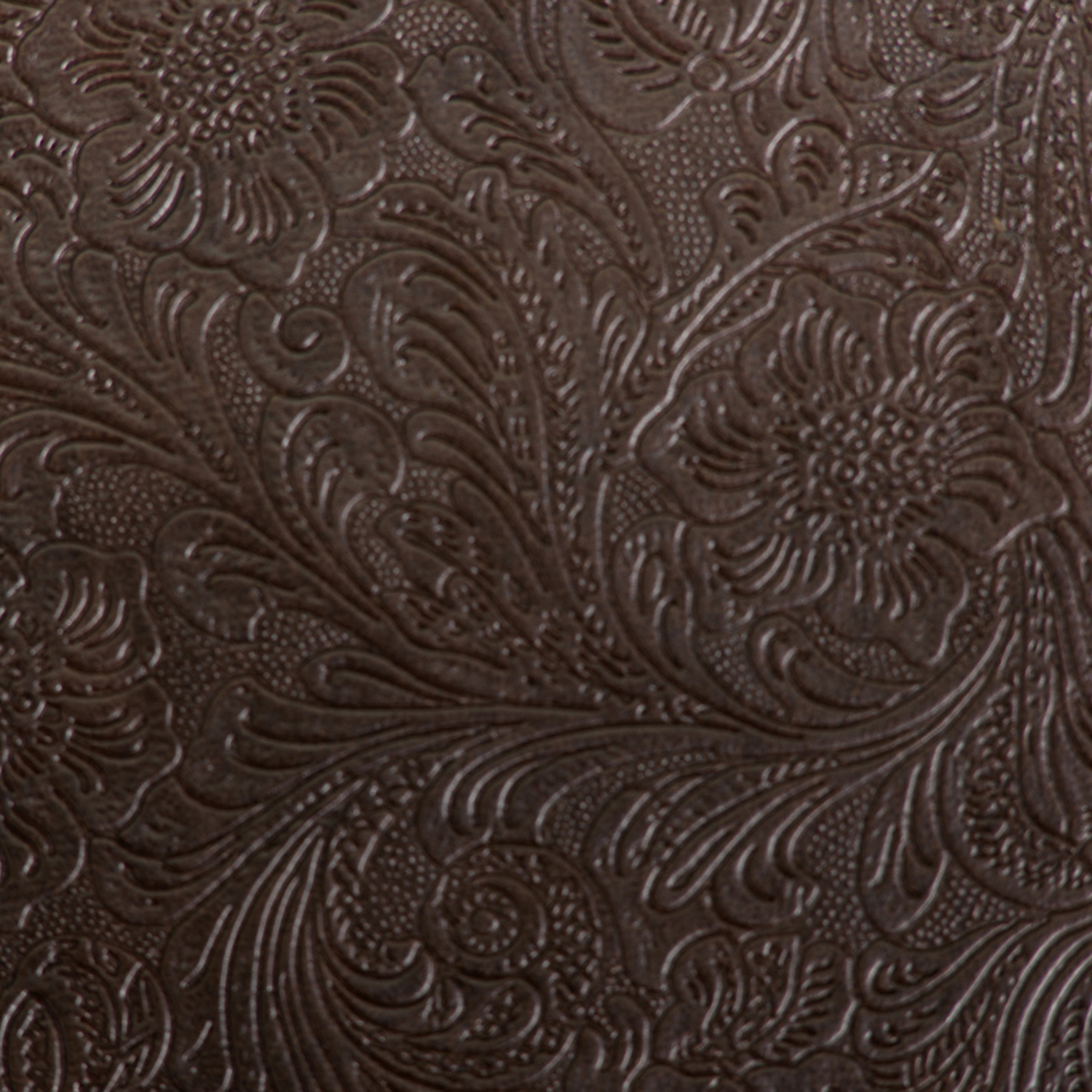 Hand Tooled Faux Leather 30 yard roll wholesale - Brown