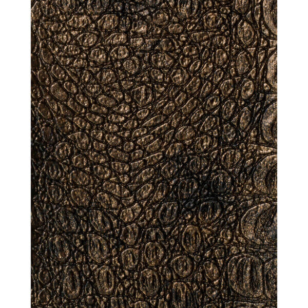 Metallic Alligator Faux Leather 20 yard roll wholesale - Black-Gold