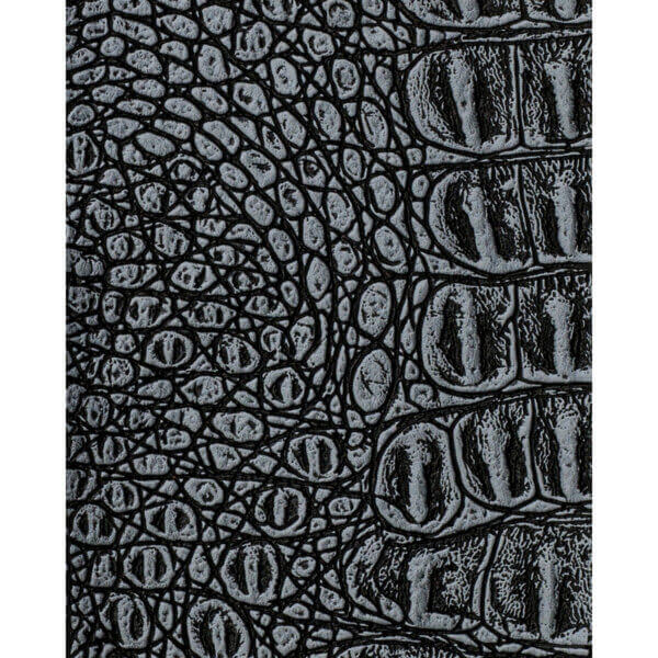 Metallic Alligator Faux Leather 20 yard roll wholesale - Pewter