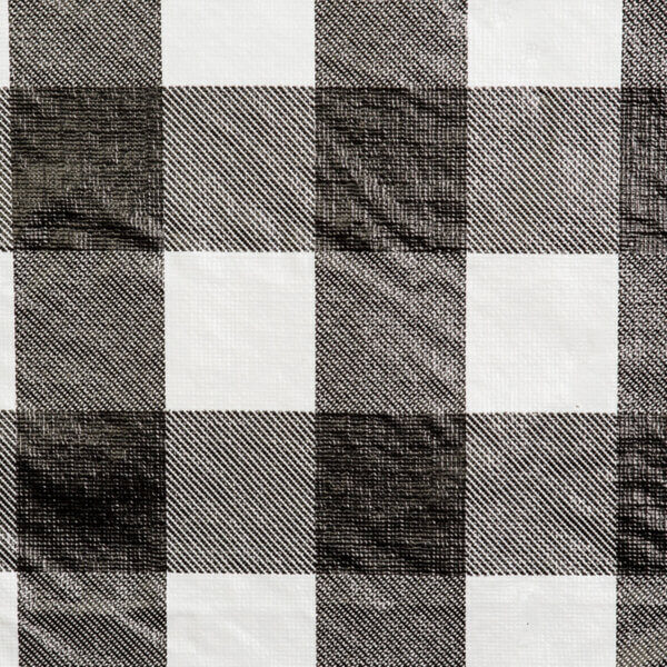Tablecloth Vinyl Fabric 25 yard roll wholesale - Black Chessmate