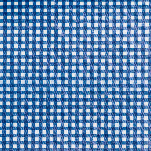 Tablecloth Vinyl Fabric 25 yard roll wholesale - Blue Gingham