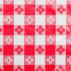 Tavern Check Tablecloth Vinyl Fabric 25 yard roll wholesale - Red